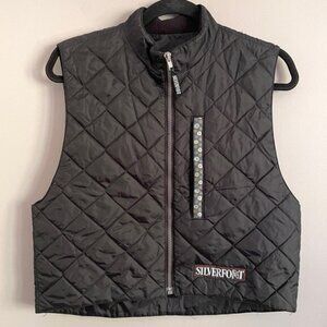 Silverfoot Black Quilted Vest - S, handmade in Squamish BC 🇨🇦